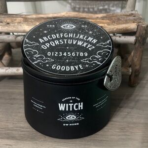 DW Home OUIJA BOARD SEASON OF THE WITCH Black 17.5 OZ. HALLOWEEN JAR  Candle NEW